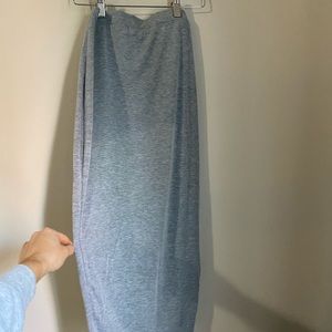 PLT GREY MIDI SKIRT